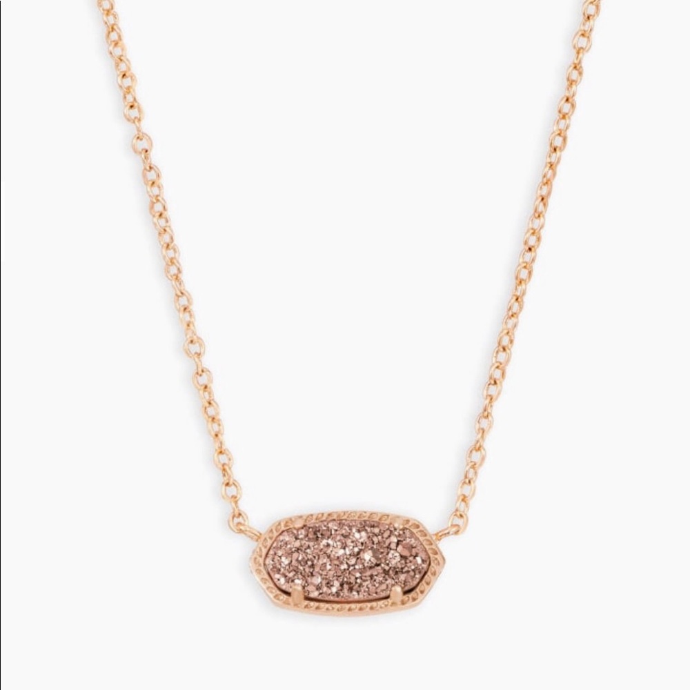 Drusy Rose Gold Kendra Scott Elisa Necklace